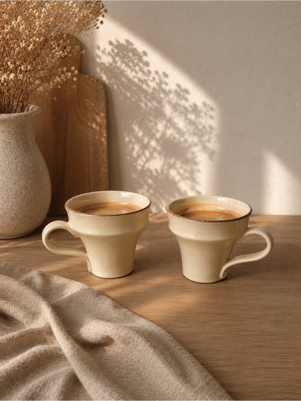 VIETRI Cucina Fresca Crema Mugs – Set of 2 Made in Italy